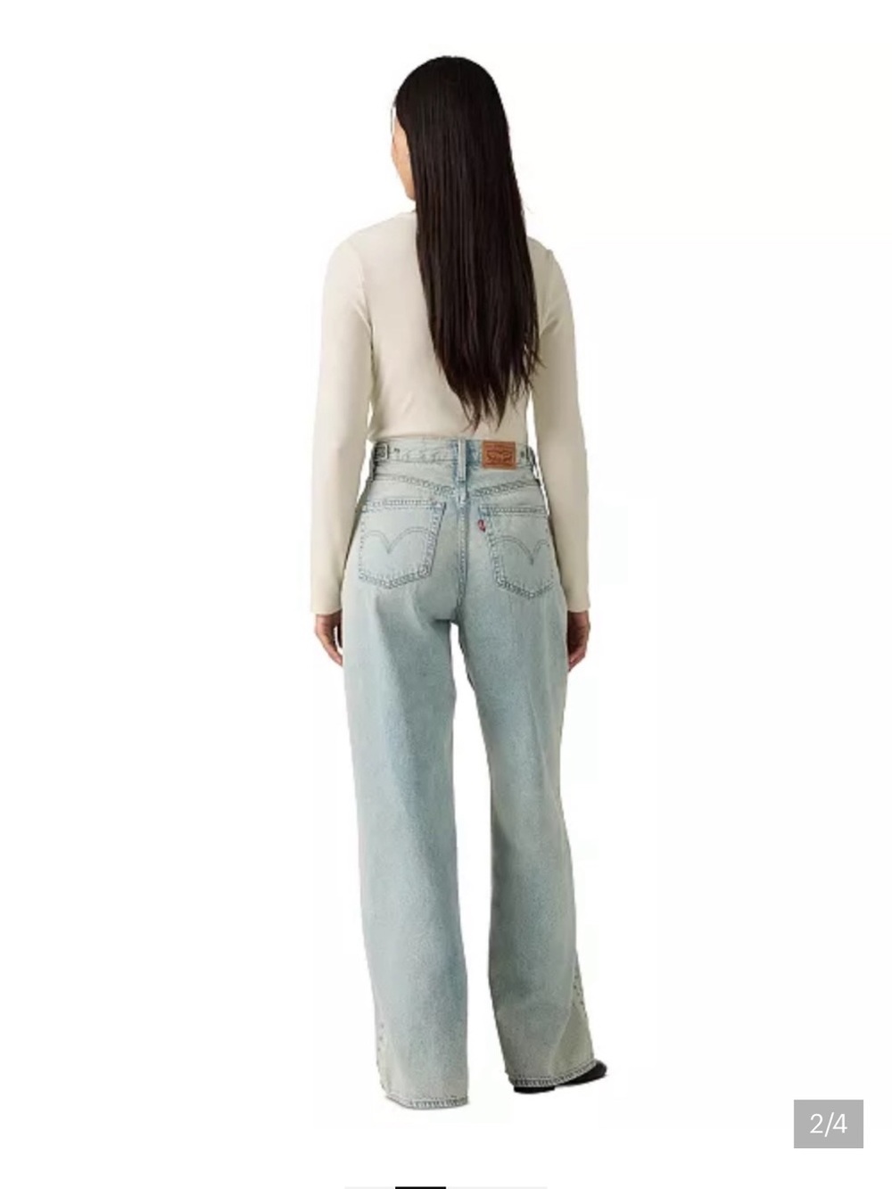 NWT Levi's Cinch Baggy Wide-Leg Jeans in Washed Light Blue Size 26x31 - Picture 2 of 9